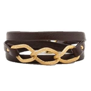 Gorjana Parker Leather Wrap Bracelet
